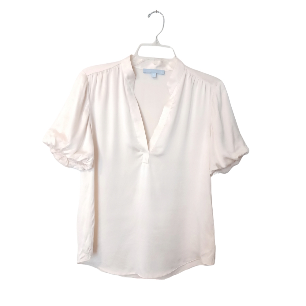 Antonio Melani Cream Short Sleeve Blouse